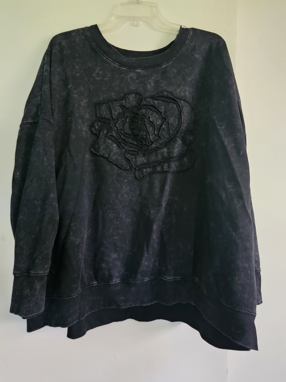 Maurices Black Sweatshirt with Crew Neck